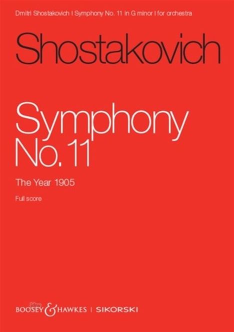 Dmitri Schostakowitsch: Sinfonie Nr. 11 für Orchester, Noten
