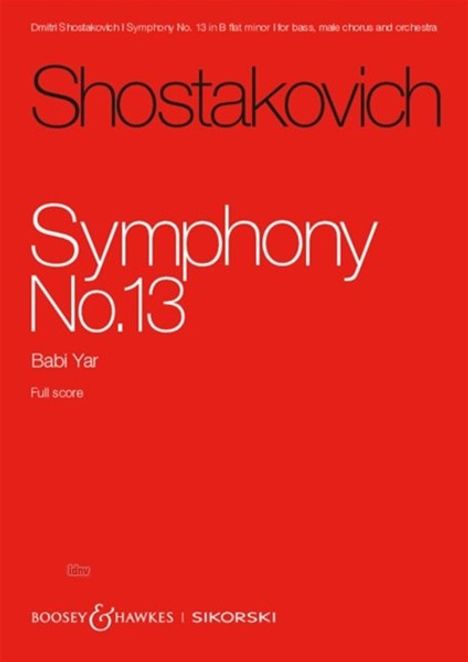 Dmitri Schostakowitsch: Sinfonie Nr. 13 b-Moll op. 13, Noten