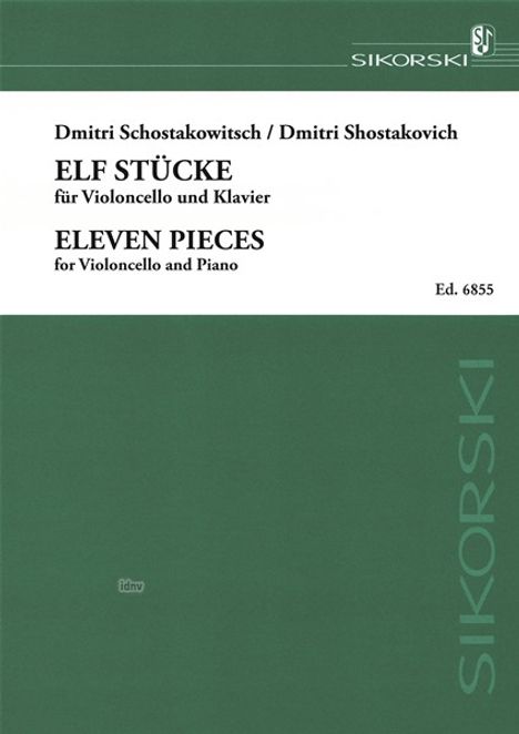 Dmitri Schostakowitsch: Schostak.,D.        :11 Stücke /Vc,Klav /KT, Noten