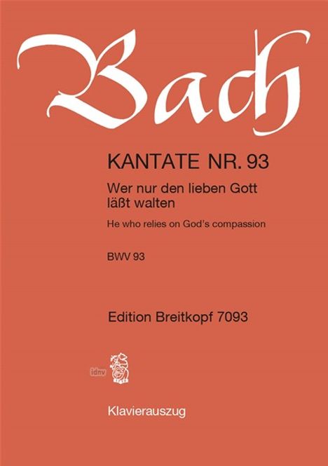Johann Sebastian Bach: Bach,J.S.           :Kantate Nr.93 BWV ... /KA, Noten