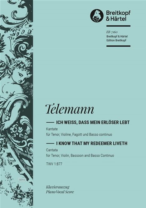 Georg Philipp Telemann: Ich weiss, dass mein (BWV 160), Noten