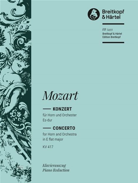 Wolfgang Amadeus Mozart: Konzert für Horn und Orchester, Noten