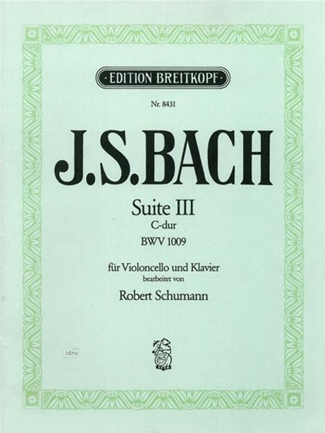 Johann Sebastian Bach: Suite für Violoncello III C-Du, Noten