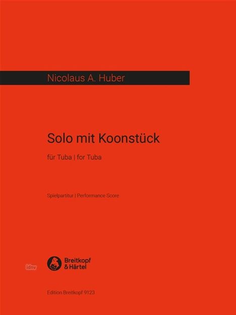 Nicolaus Anton Huber: Solo mit Koonstück, Noten