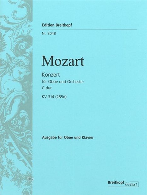 Wolfgang Amadeus Mozart: Konzert für Oboe und Orchester, Noten