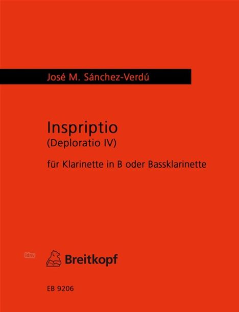 Jose Maria Sanchez-Verdu: Inscriptio, Noten