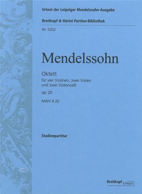 Felix Mendelssohn Bartholdy: Mendelssohn Barthold:Oktett Es-Dur op. 20 /ST/, Noten