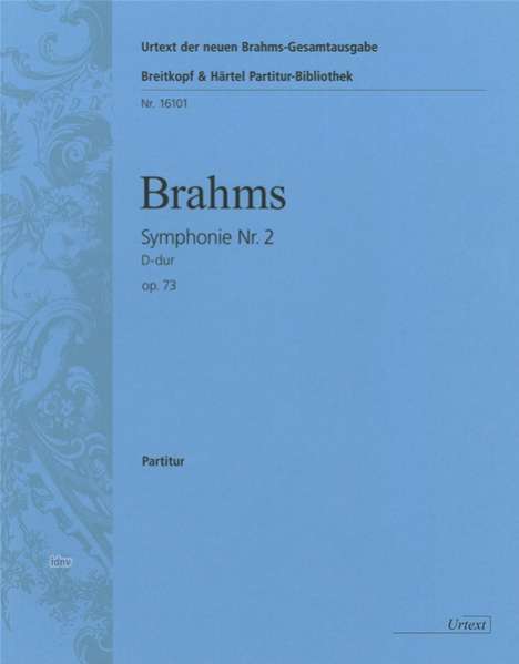 Johannes Brahms: Symphonie Nr. 2 D-Dur op. 73, Noten