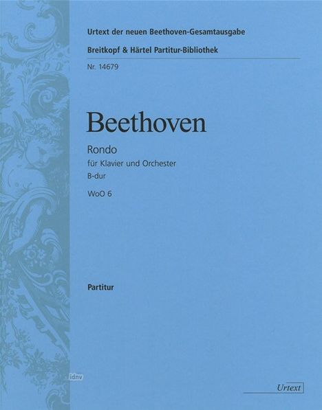 Ludwig van Beethoven: Rondo für Klavier und Orchester B-Dur WoO 6, Noten
