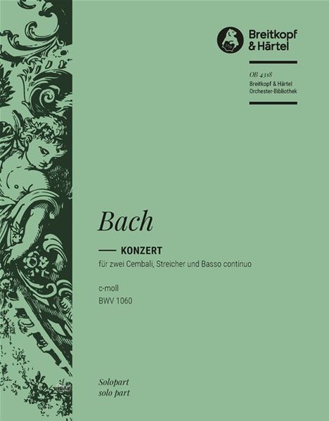 Johann Sebastian Bach: Konzert für 2 Cembali, Streich, Noten