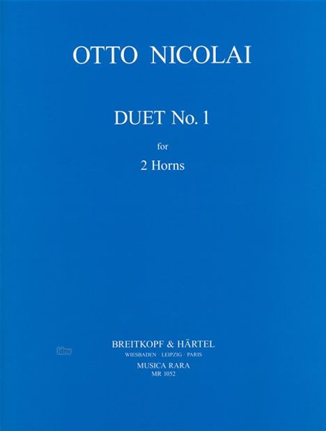 Otto Nicolai: Sechs Duette Nr. 1, Noten