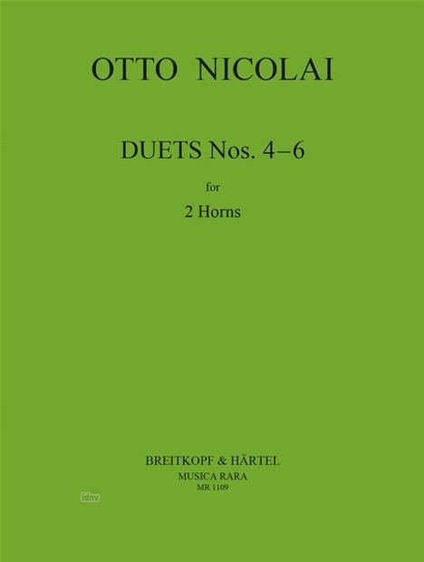 Otto Nicolai: Sechs Duette Nr. 4,5,6, Noten