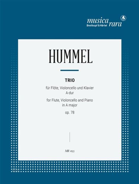 Johann Nepomuk Hummel: Trio in A op. 78, Noten