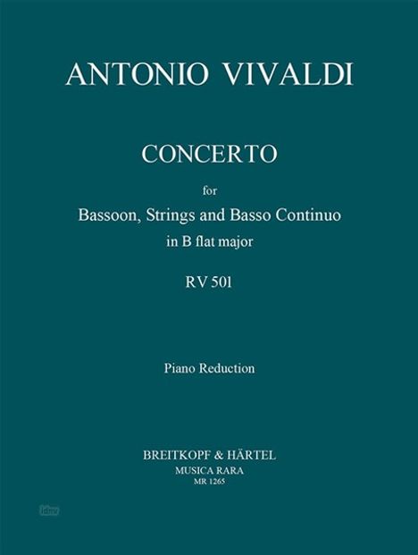 Antonio Vivaldi: Concerto in B RV 501, Noten