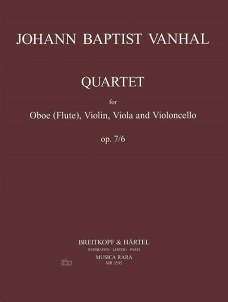 Johann Baptist (Jan Krtitel) Vanhal: Quartett op. 7/6, Noten