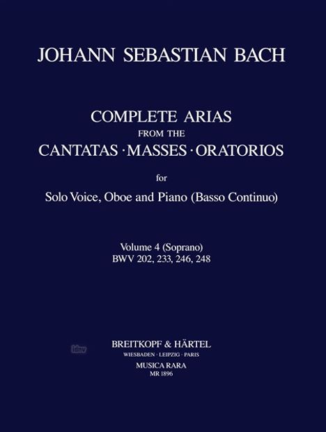 Johann Sebastian Bach: Sämtliche Arien aus den Kantat, Noten