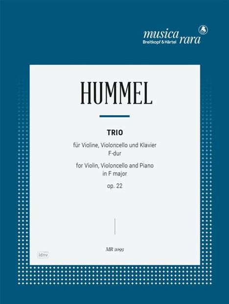 Johann Nepomuk Hummel: Klaviertrio F-dur op. 22, Noten