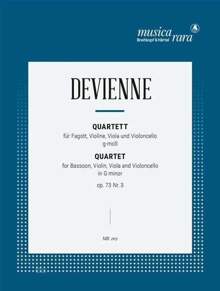 Francois Devienne: Quartett in g op. 73 Nr. 3, Noten