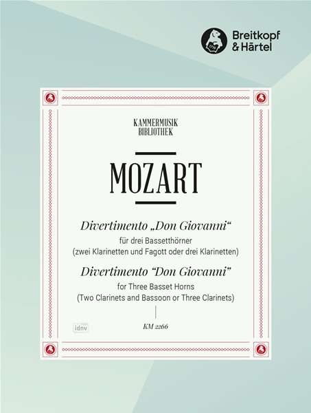 Wolfgang Amadeus Mozart: Divertimento Don Giovanni, Noten