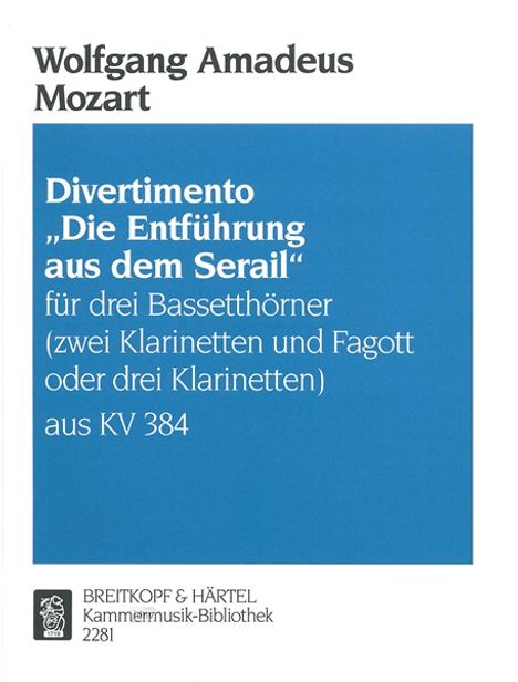 Wolfgang Amadeus Mozart: Divertimento 'Entführung aus d, Noten