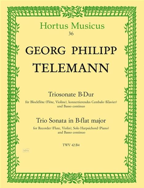 Georg Philipp Telemann: Triosonate für Blockflöte (Flö, Noten