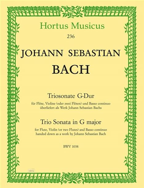Johann Sebastian Bach: Bach,J.S.           :Trioson... /SP/SS /Fl/V/V /GH, Noten
