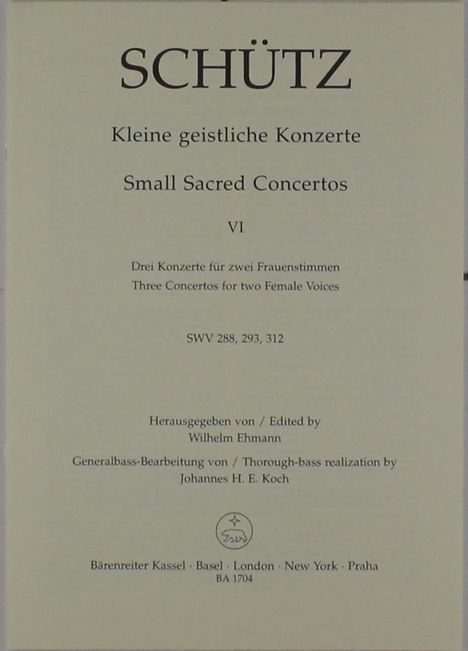 Heinrich Schütz: Kleine geistliche Konzerte, He, Noten