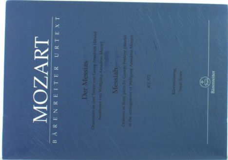 Der Messias KV 572 (Mozart/Händel), Klavierauszug, Noten