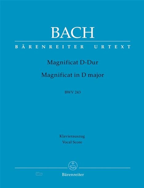 Magnificat D-Dur BWV 243, Klavierauszug, Noten