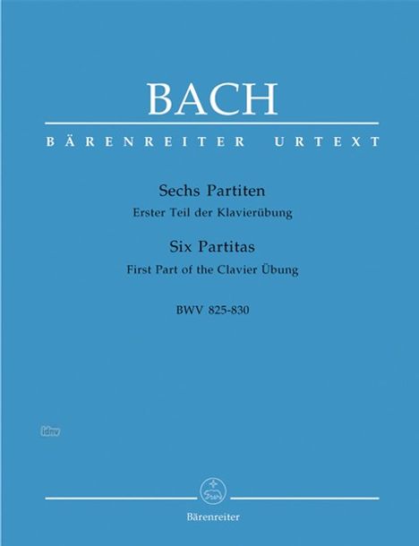 Sechs Partiten BWV 825-830, Klavier, Noten