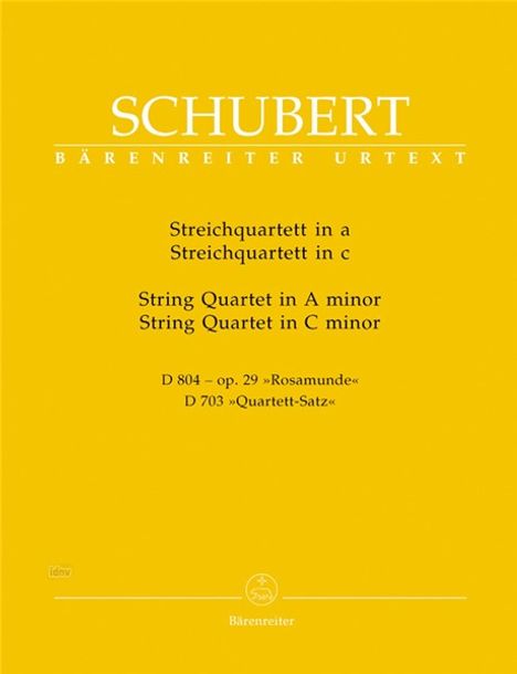 Franz Schubert: Schubert, Franz     :Streichq. in a /SS /2 V/V, Noten