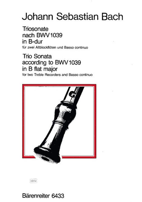 Johann Sebastian Bach: Bach, Johann Sebasti:Trios. B-dur /SP /2 Bfl-A, Noten