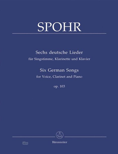 Louis Spohr: Spohr,L.            :Sechs de...103 /P/E /klar /GH, Noten