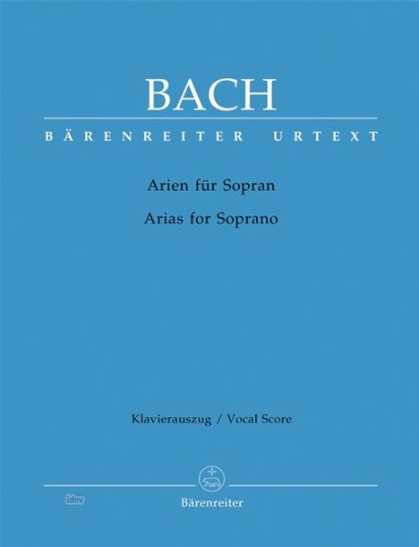 Johann Sebastian Bach: Arien für Sopran, Noten