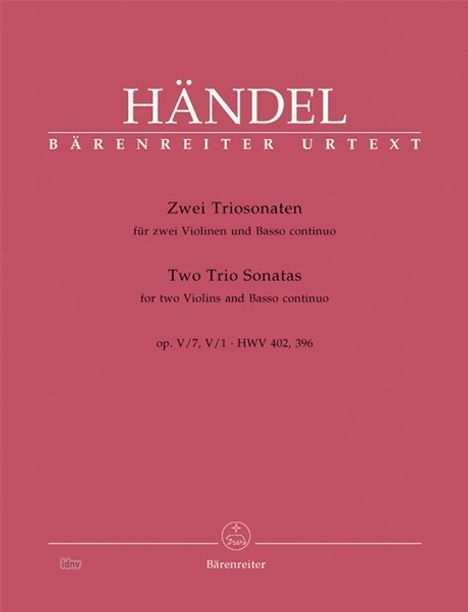 Georg Friedrich Händel: 2 Triosonaten aus op.5, Noten