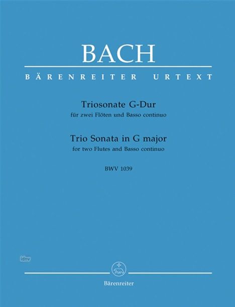 Johann Sebastian Bach: Bach,J.S.           :Trioso... /SP/SS /2 Fl/Bc /GH, Noten