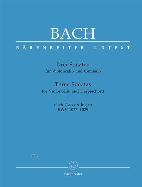 Drei Sonaten für Violoncello und Cembalo BWV 1027-1029, Noten