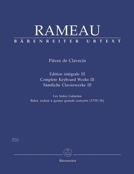 Jean Philippe Rameau: Sämtliche Clavierwerke, Band I, Noten