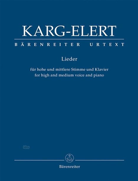 Lieder für hohe und mittlere Stimme und Klavier, Noten