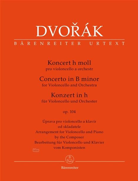 Antonin Dvorak: Konzert in h für Violoncello u, Noten