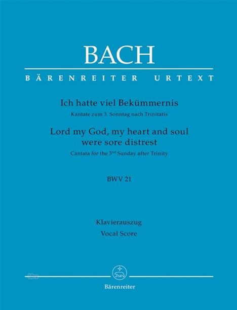 Johann Sebastian Bach: Ich hatte viel Bekümmernis BWV, Noten