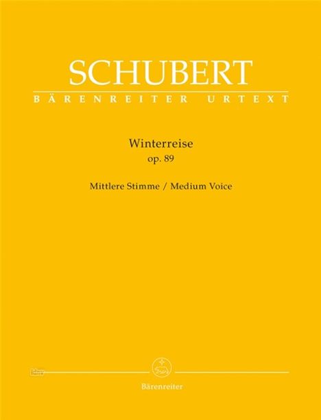 Franz Schubert: Winterreise op. 89, Noten