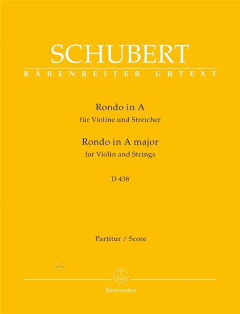 Franz Schubert: Rondo in A für Violine und Str, Noten