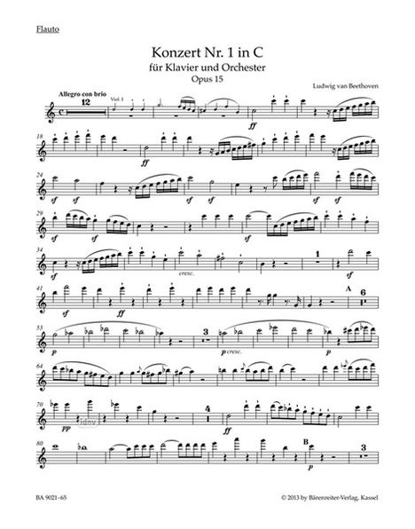 Ludwig van Beethoven: Konzert für Klavier und Orchester Nr. 1 C-Dur op. 15, Noten