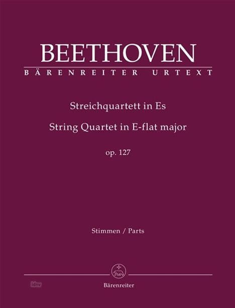 Ludwig van Beethoven: Streichquartett Es-Dur op. 127, Noten