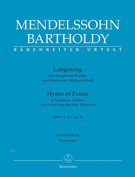 Lobgesang (Hymn of Praise) op. 52 MWV A 18, Noten