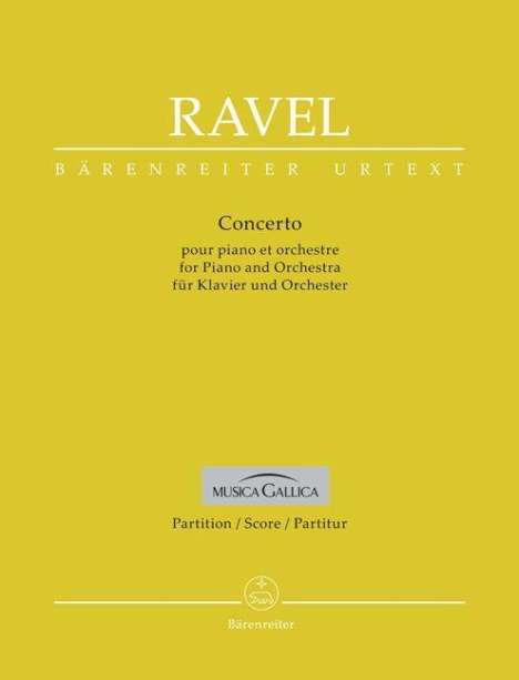 Maurice Ravel (1875-1937): Concerto für Klavier und Orchester G-Dur, Buch