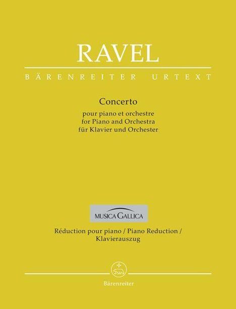 Maurice Ravel (1875-1937): Concerto für Klavier und Orchester G-Dur, Buch