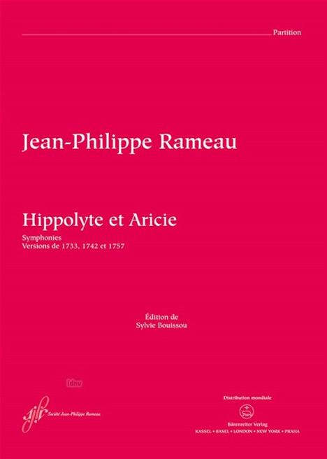 Hippolyte et Aricie RCT 43, Noten
