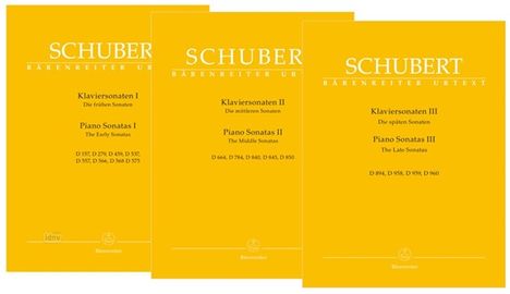 Franz Schubert (1797-1828): Klaviersonaten I-III, Buch